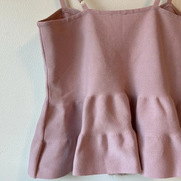 Intimately Free Dusty Pink/Purple Knit Front Lace Up Baby Doll Tank Top Sm - Picture 5 of 10